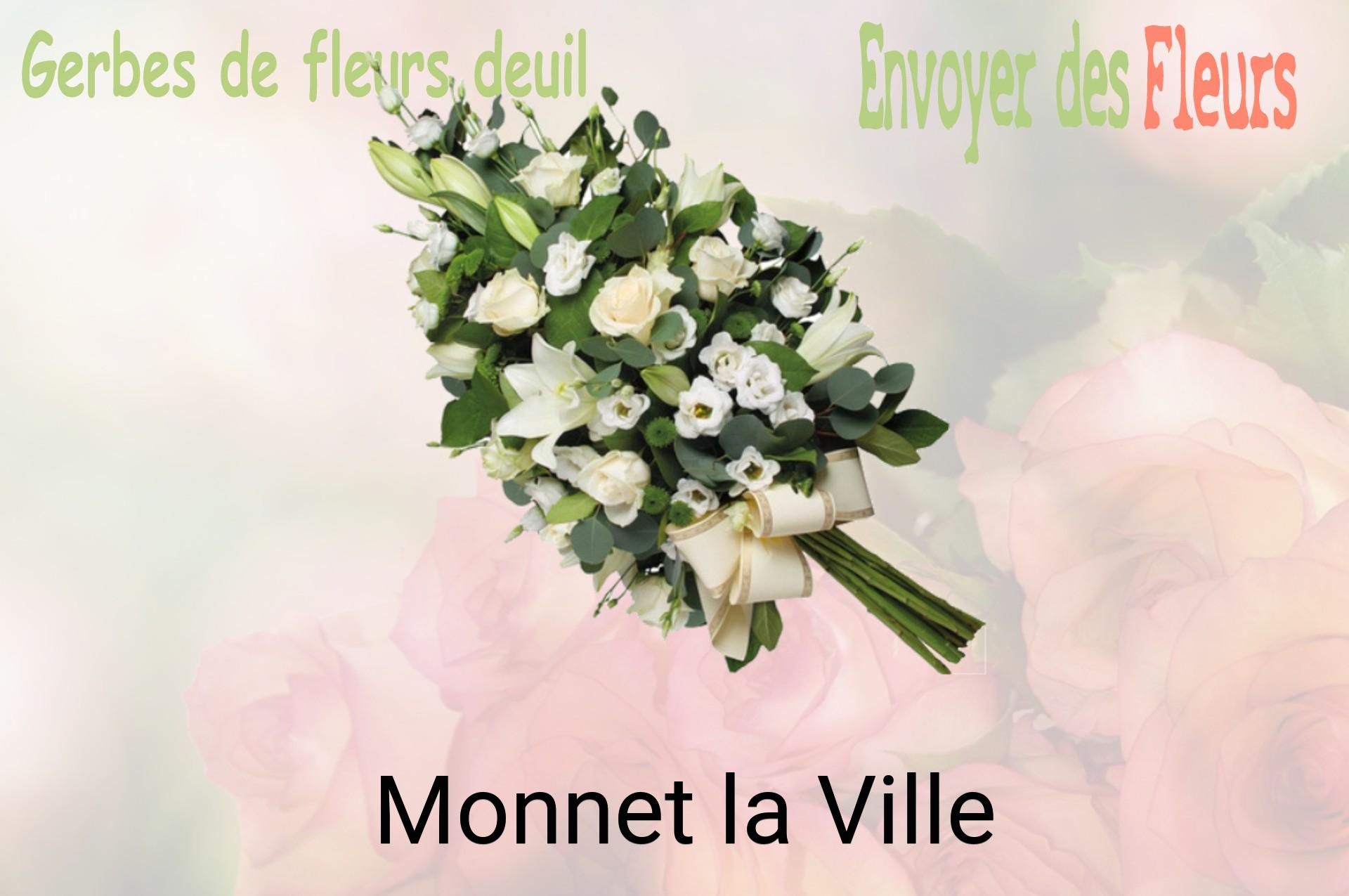 Gerbe de fleurs de deuil livrée à Monnet-la-Ville
